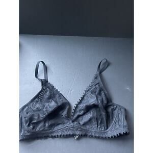 Huit 8 Paris Full Coverage Bra Size L Black Lace Floral Underwired Lingerie Sexy